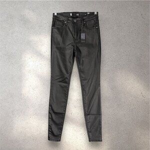 KUT From The Kloth Donna Skinny Jeans Women's 0 Black High Rise Waxed Y2K Grunge